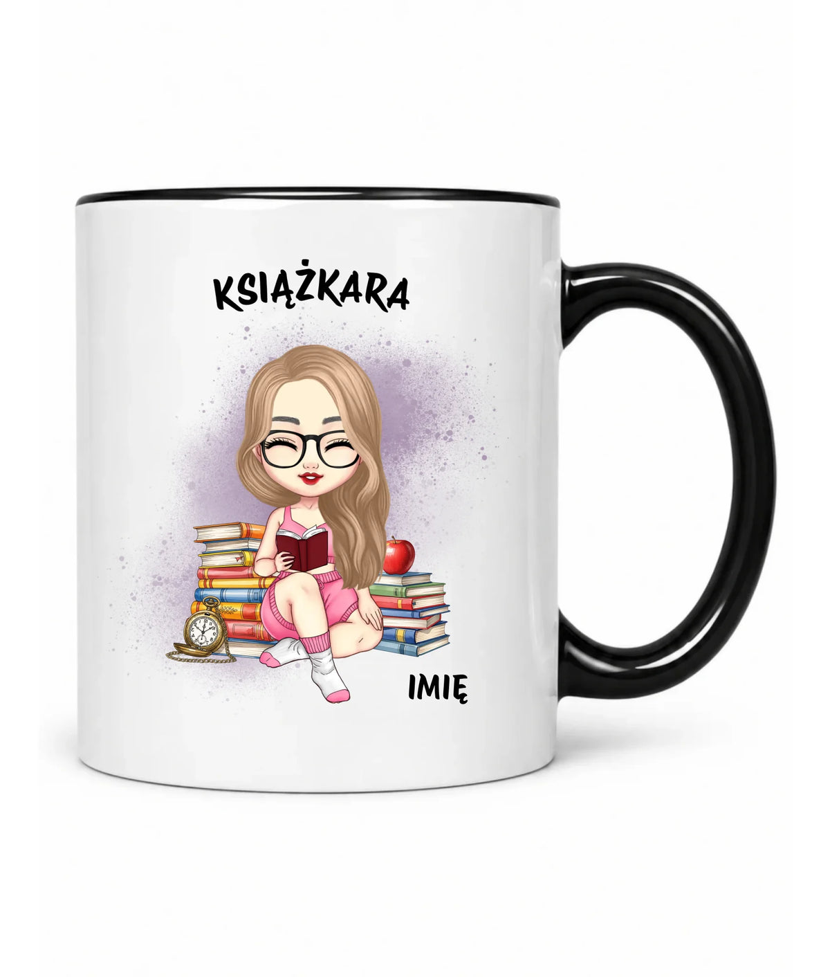 Kubek - Książkara - Prezent dla miłośniczki czytania książek - personalizowany DZ04