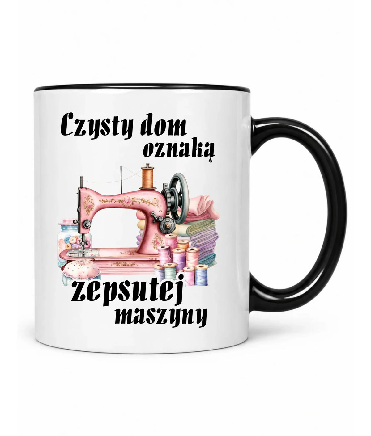 Kubek szyciowy dla krawcowej – Czysty dom oznaką zepsutej maszyny HS15