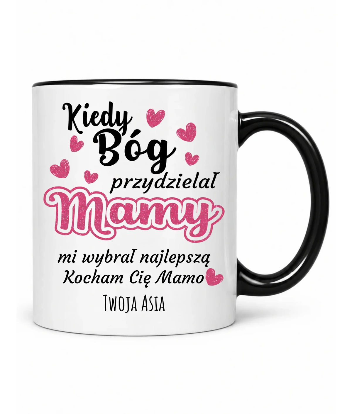 Kubek dla mamy - Kiedy Bóg przydzielał mamy - personalizowany DM01