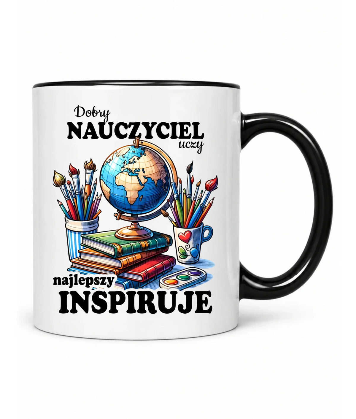 Kubek dla nauczyciela - Dobry nauczyciel uczy najlepszy inspiruje N72