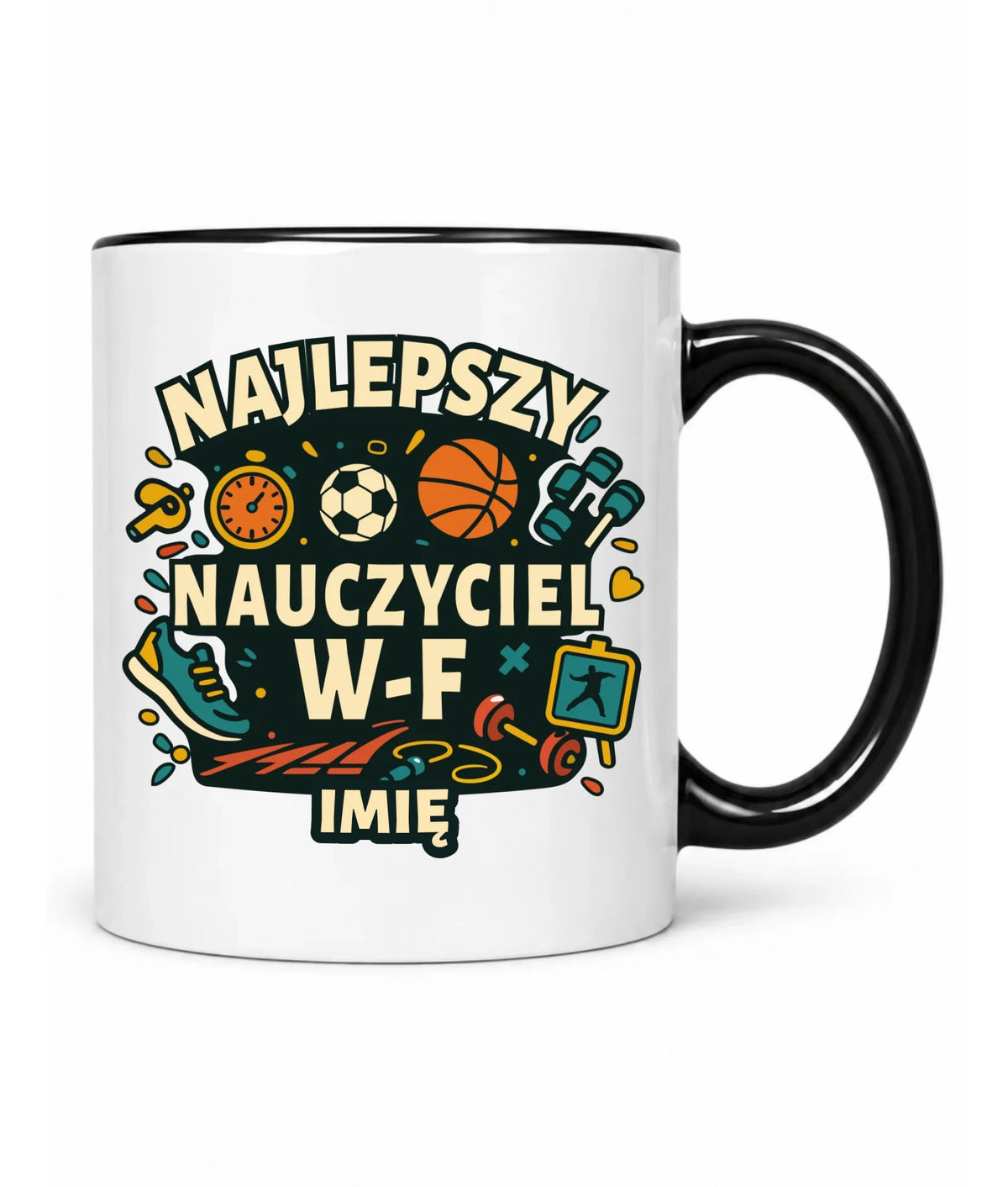 Kubek dla nauczyciela wychowania fizycznego W-F - personalizowany N50