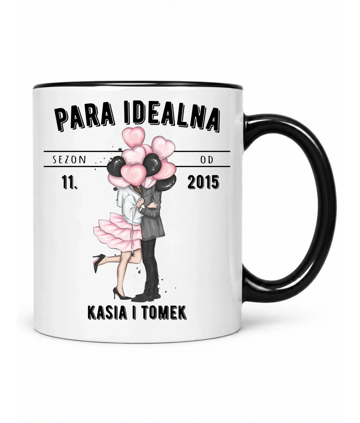 Kubek dla par na rocznicę - Para idealna - personalizowany W11