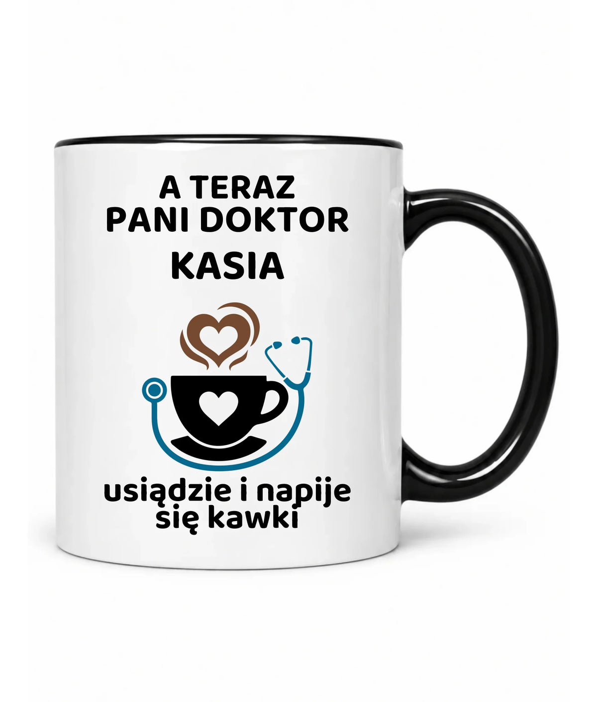 Kubek dla Pani Doktor - Napije się kawki - personalizowany ZL04