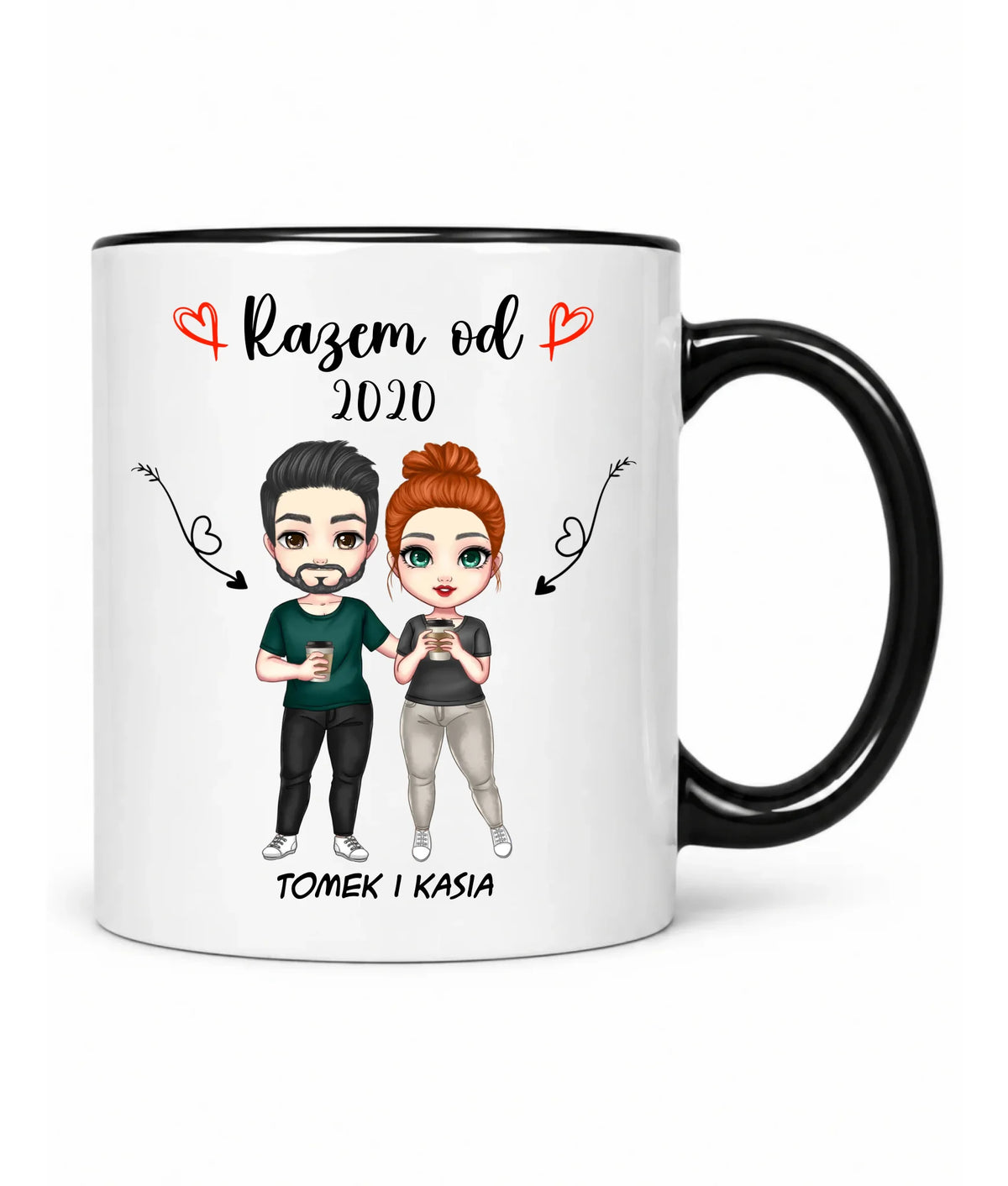 Kubek dla par - Para razem od - personalizowany W01
