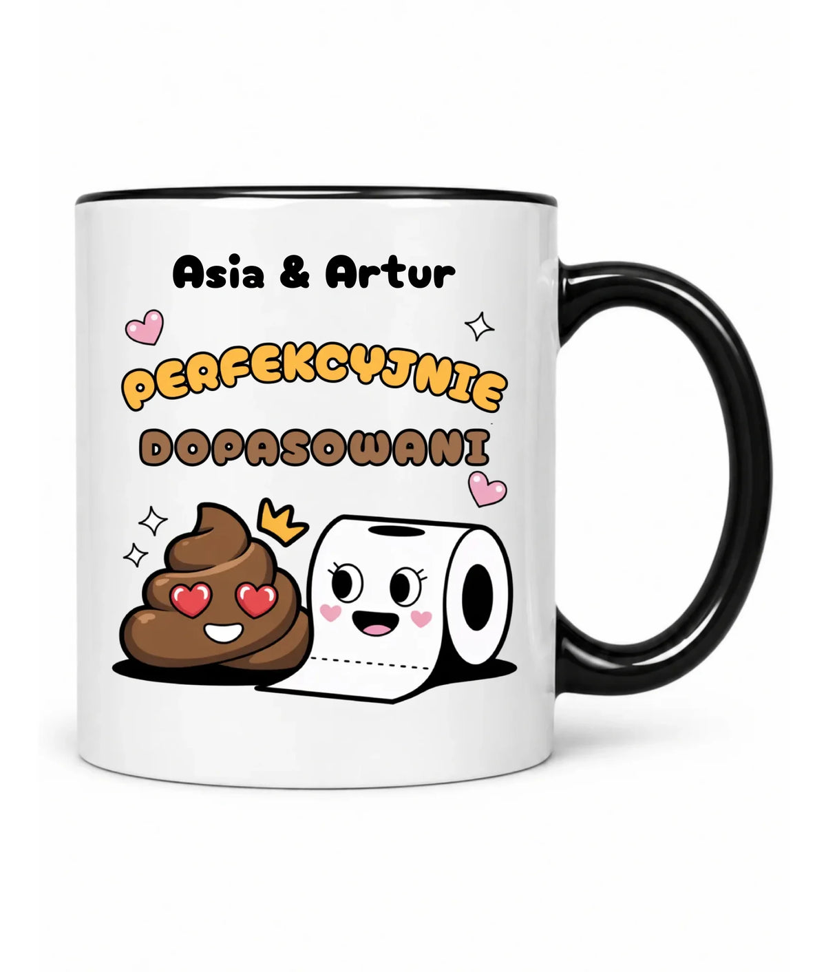 Kubek dla par - Perfekcyjnie dopasowani - personalizowany W81
