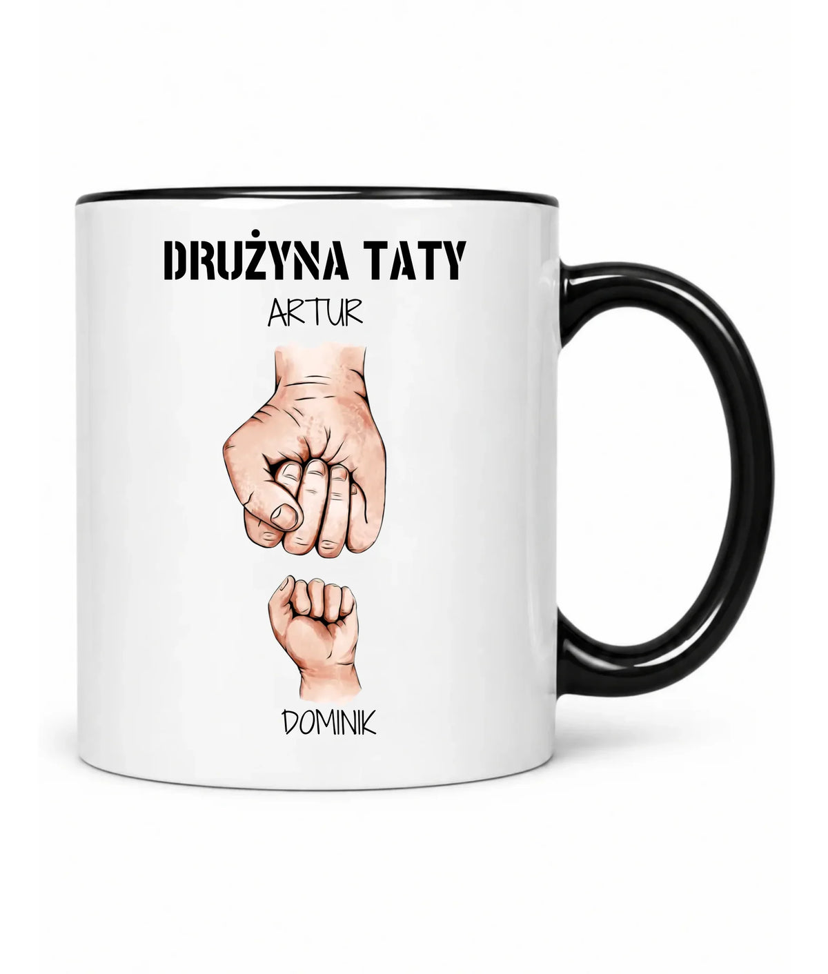 Kubek dla taty - Drużyna taty 1-6 imion dzieci - personalizowany DT01