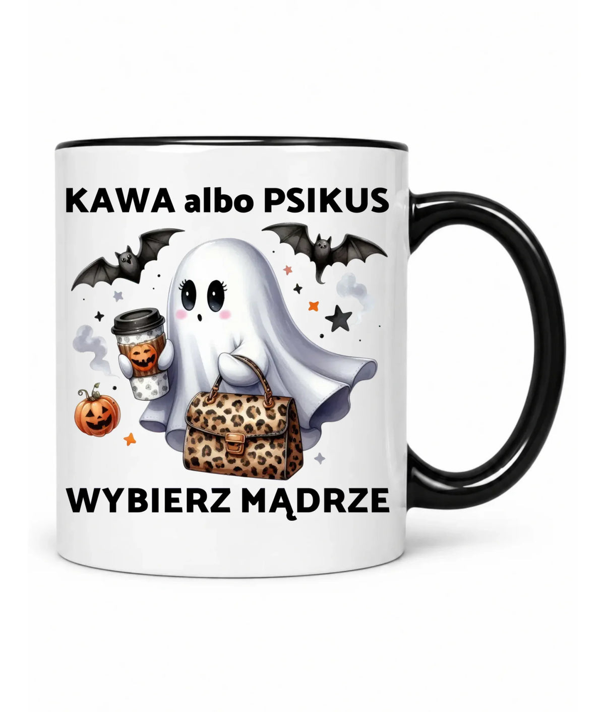 Kubek halloweenowy - Duch - Kawa albo psikus HL07