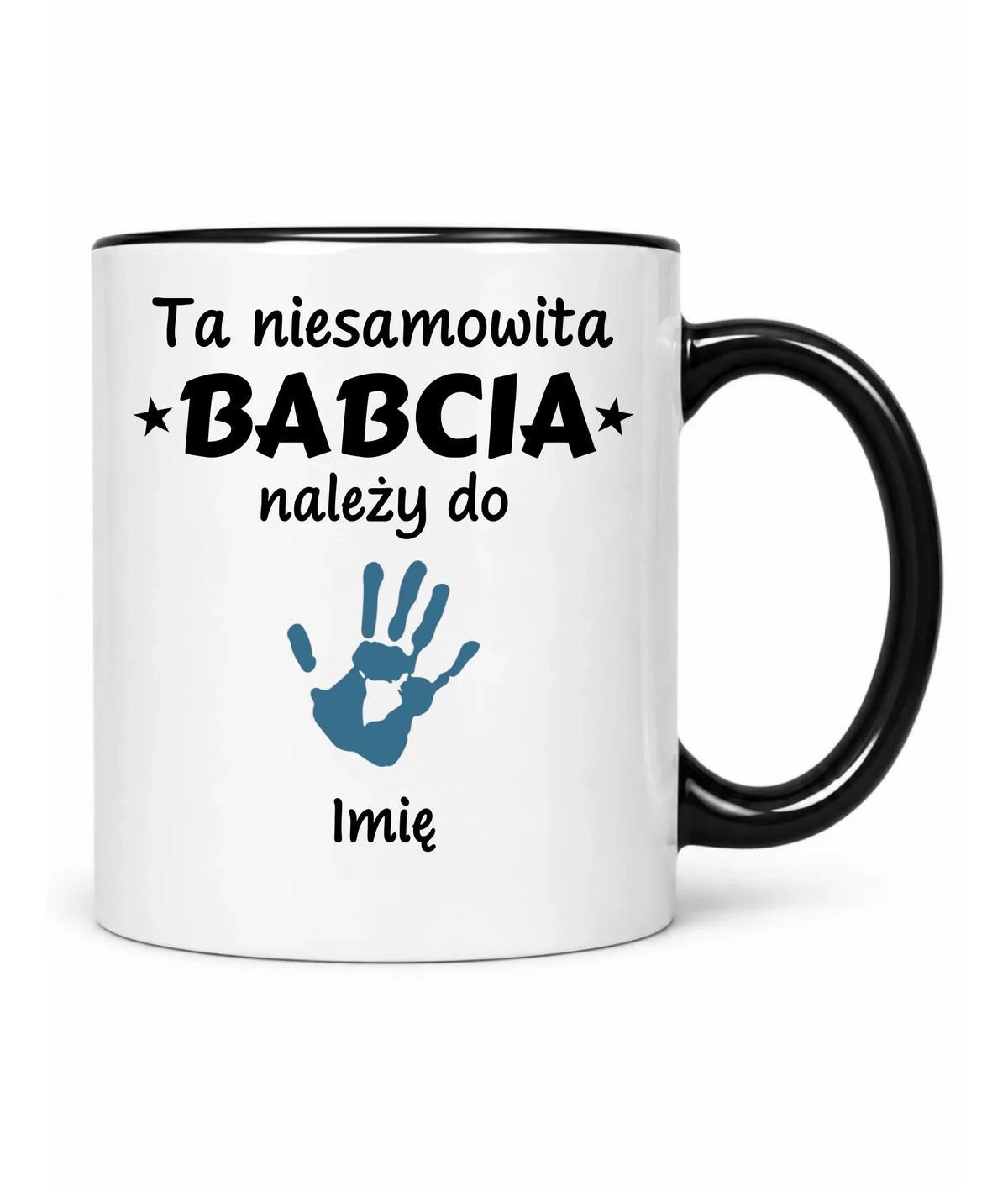 Kubek dla babci – Babcia należy do wnuków 1–6 imion – personalizowany B33
