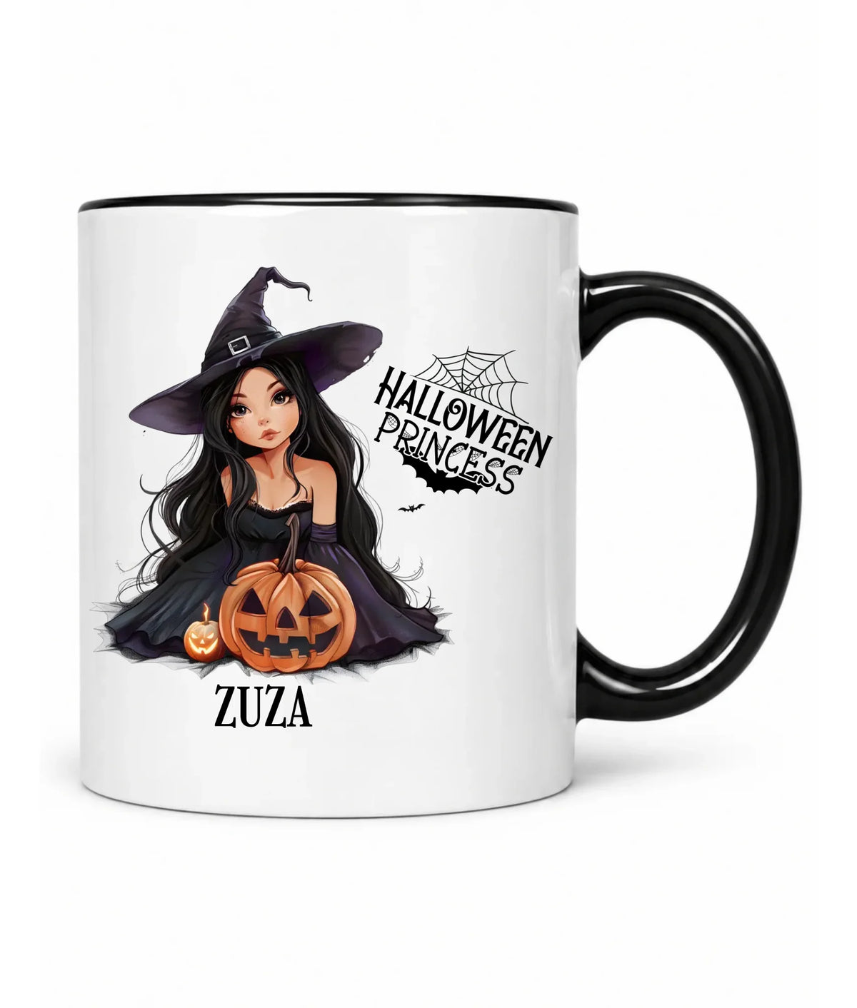 Kubek halloweenowy - Czarownica z dynią - personalizowany HL10