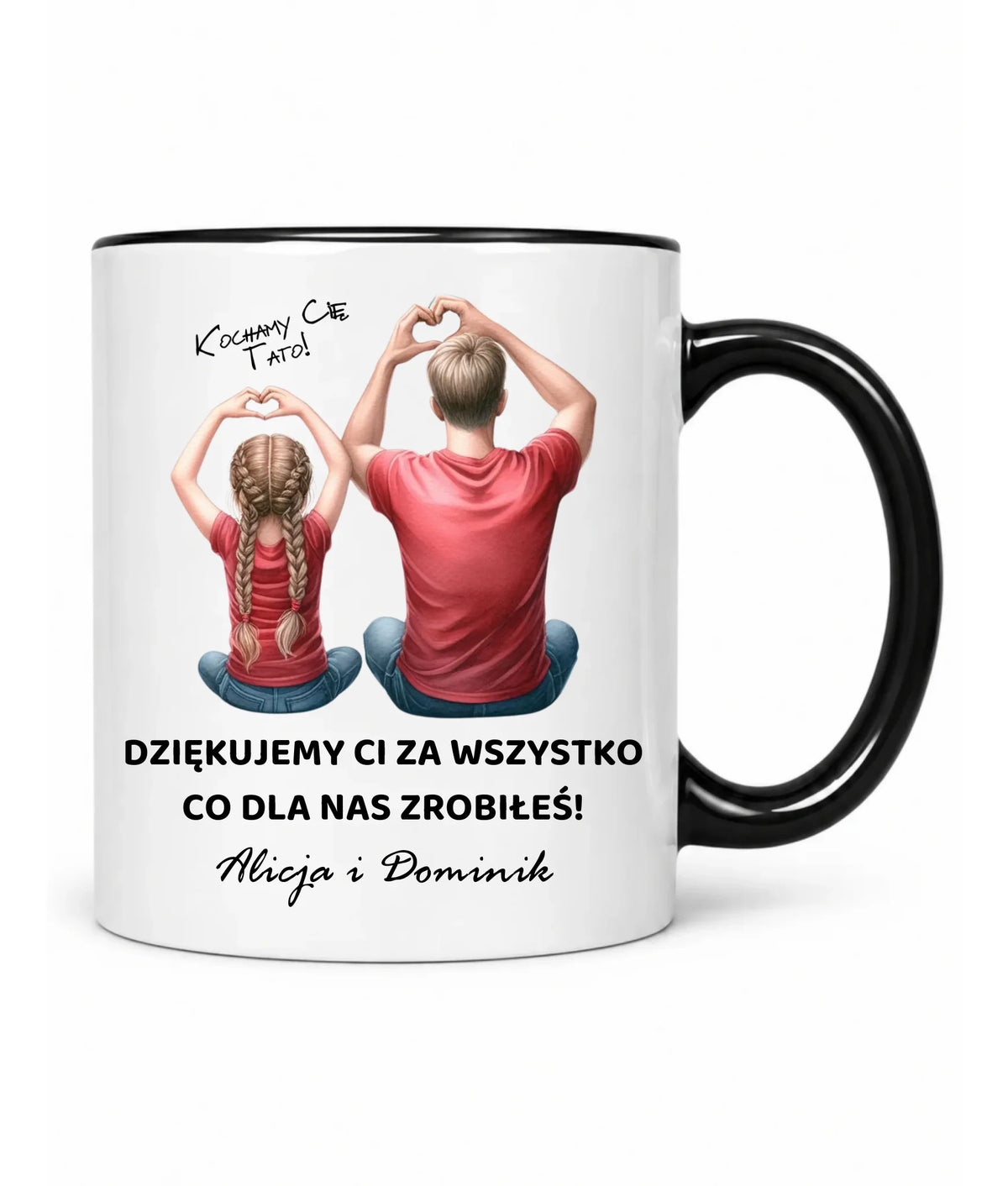 Kubek dla taty od dzieci - Dziękujemy Ci Tato - personalizowany DT14