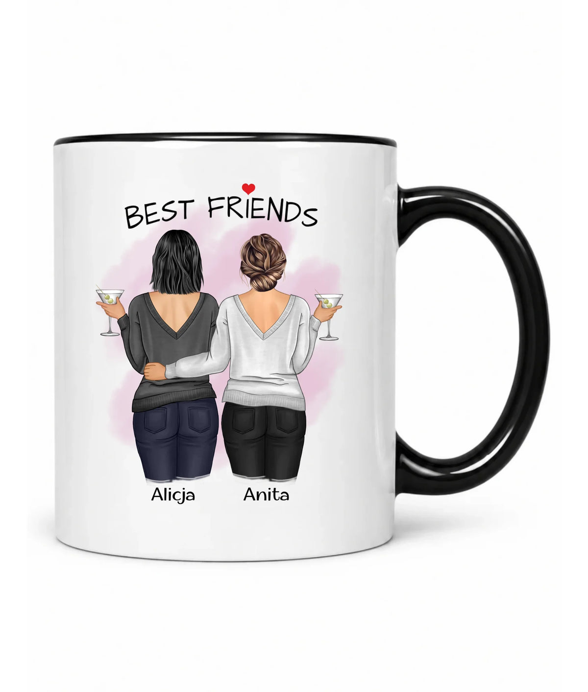 Kubek - prezent dla przyjaciółki - Best Friends - personalizowane postacie 2-4 osoby PR03