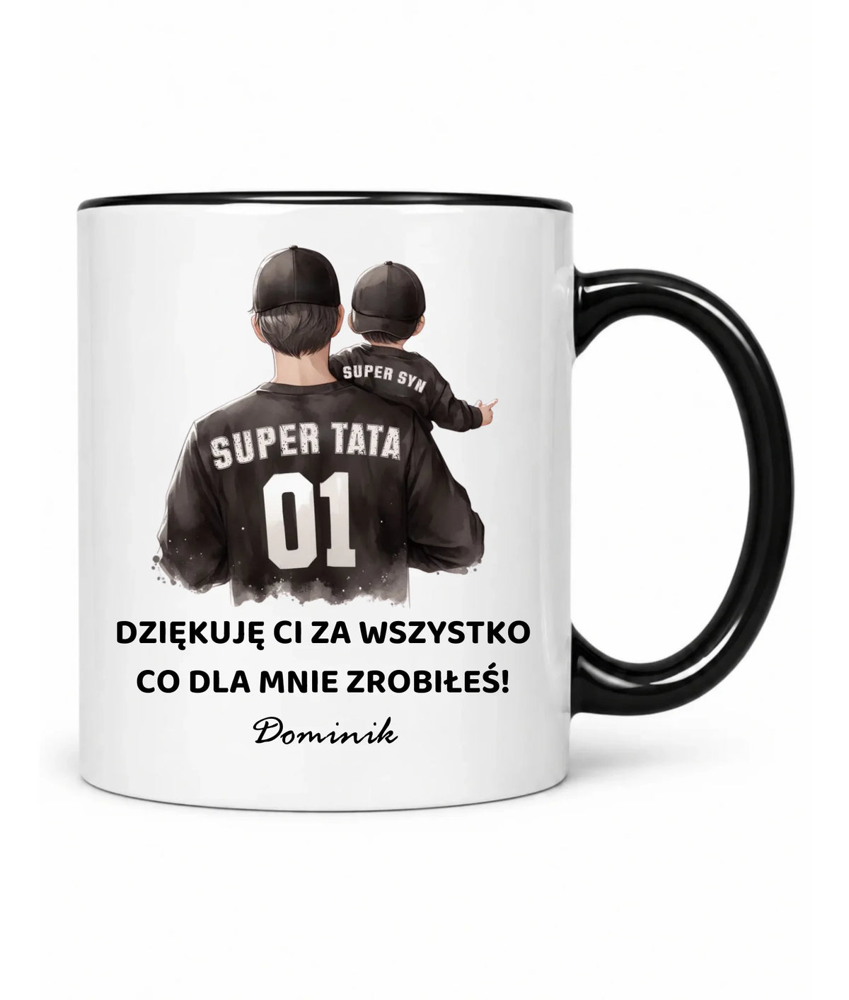 Kubek dla taty od syna - Dziękuję Ci Tato - personalizowany DT14