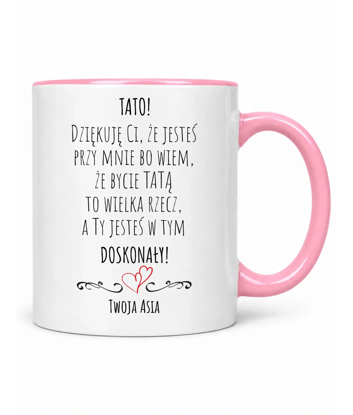 Kubek dla taty z podziękowaniem - Tato jesteś doskonały - personalizowany DT19