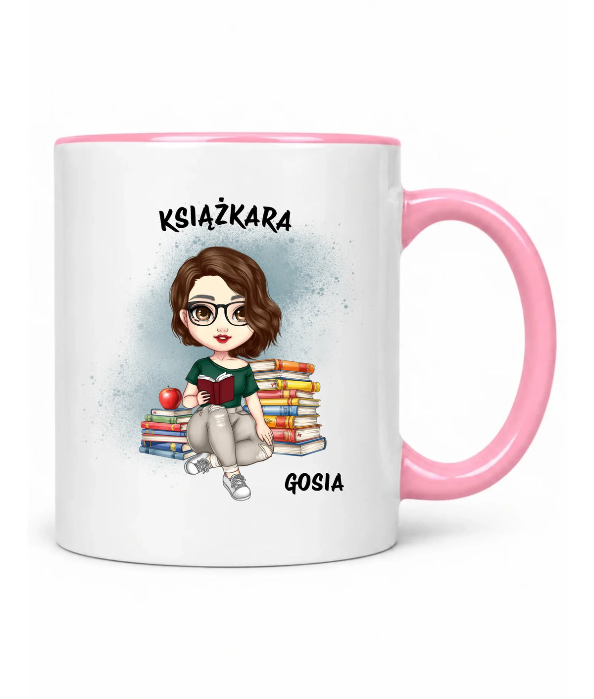 Kubek - Książkara - Prezent dla miłośniczki czytania książek - personalizowany DZ03