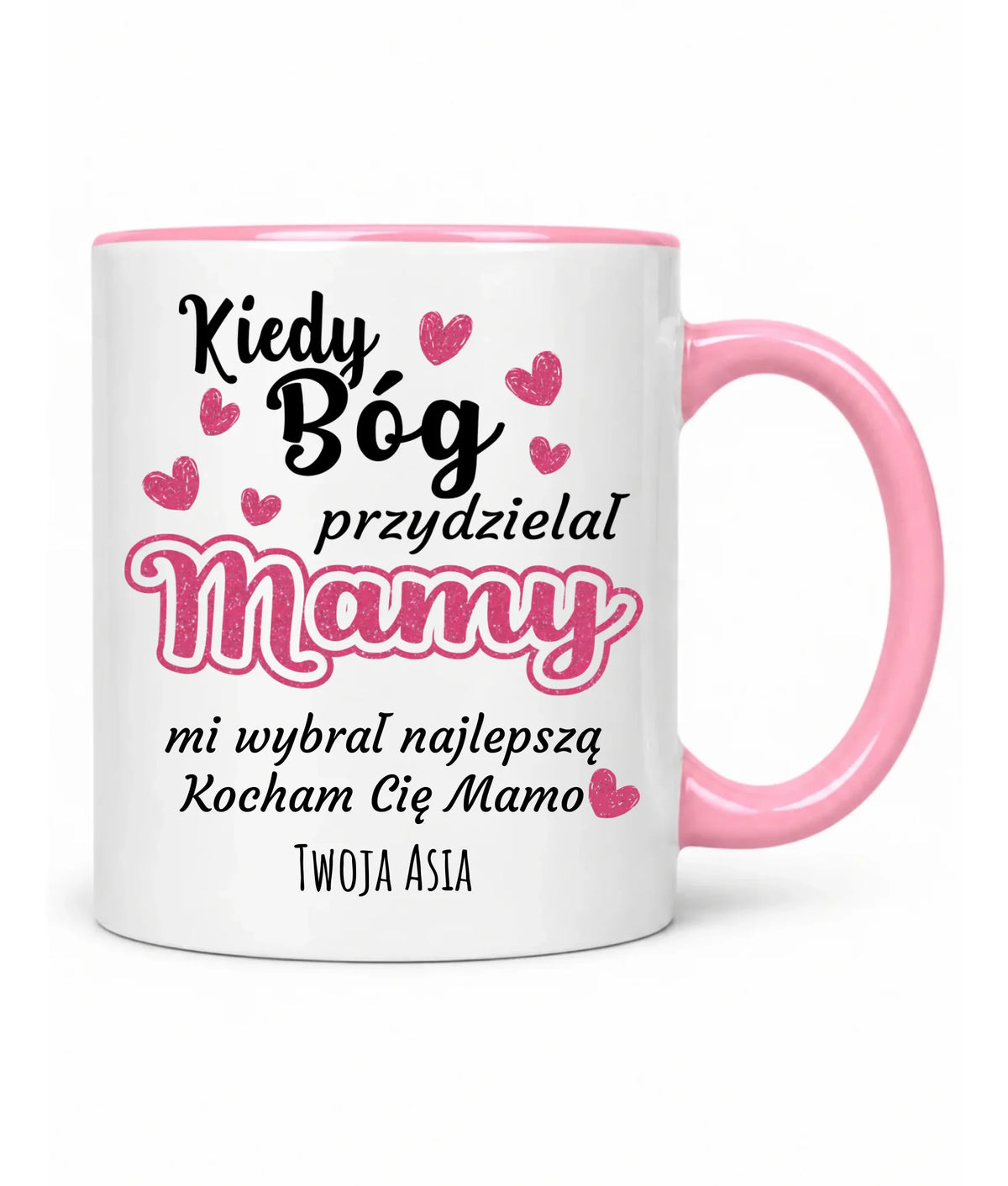 Kubek dla mamy - Kiedy Bóg przydzielał mamy - personalizowany DM01