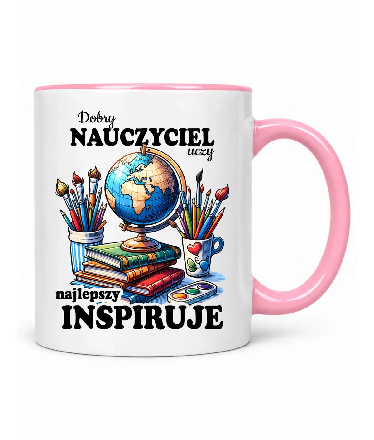 Kubek dla nauczyciela - Dobry nauczyciel uczy najlepszy inspiruje N72