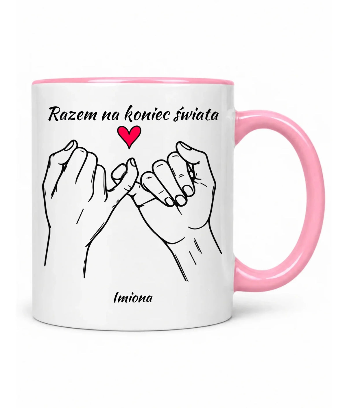 Kubek dla par - Razem na koniec świata - personalizowany W60