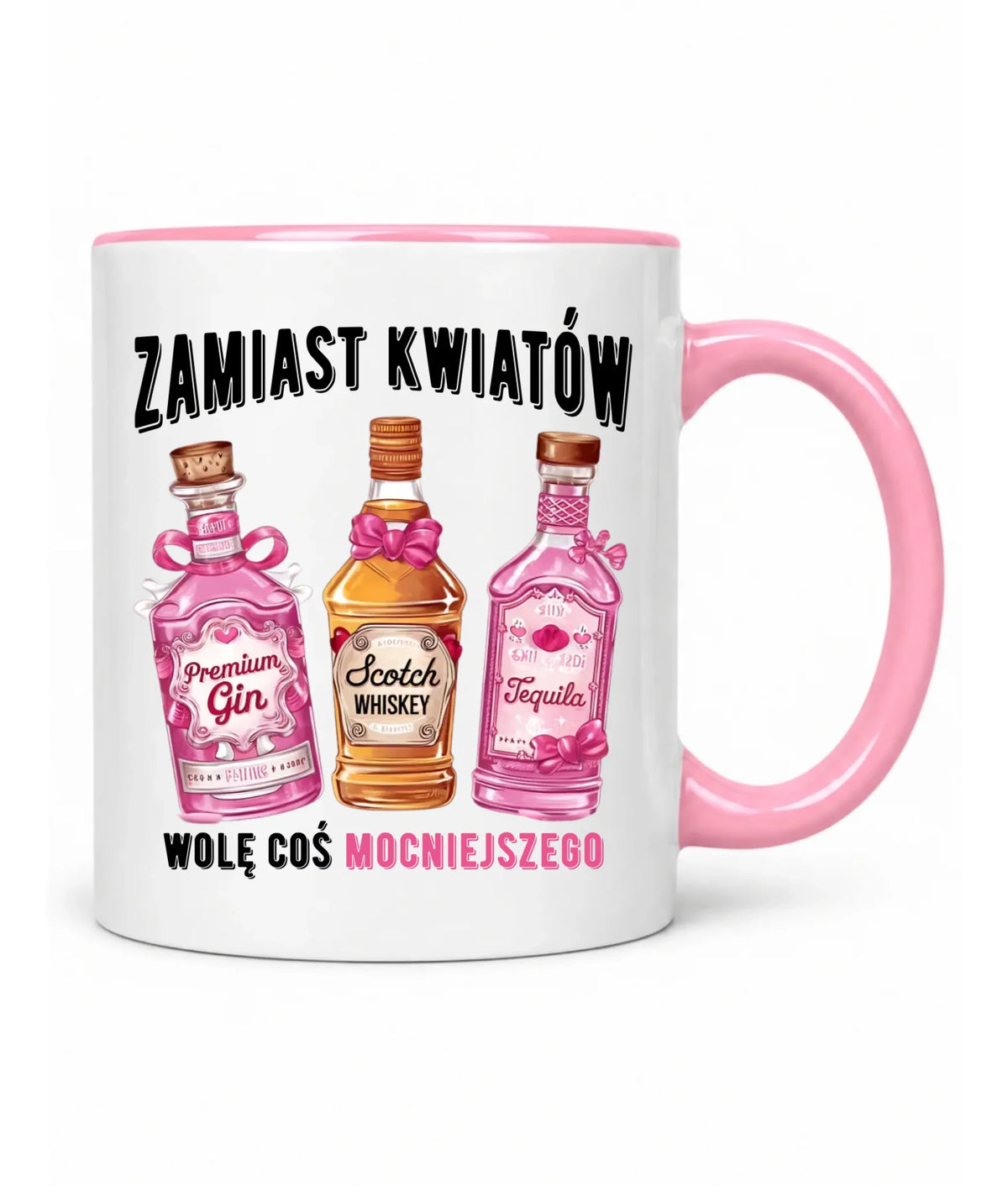 Kubek dla niej - Zamiast kwiatów wolę coś mocniejszego W42