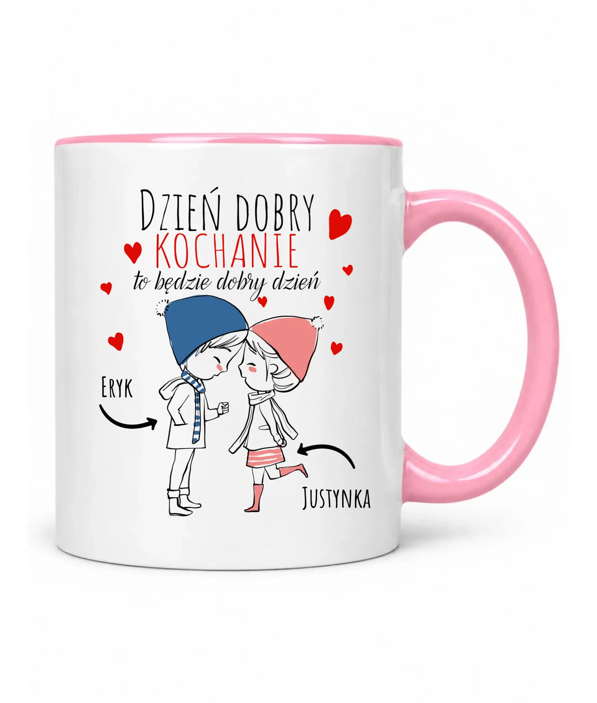 Kubek dla par - Dzień dobry Kochanie - personalizowany W10