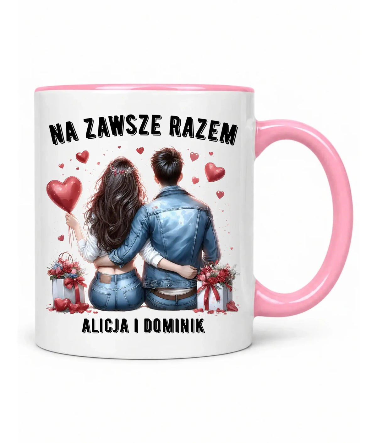 Kubek dla par - Na zawsze razem - personalizowany W07