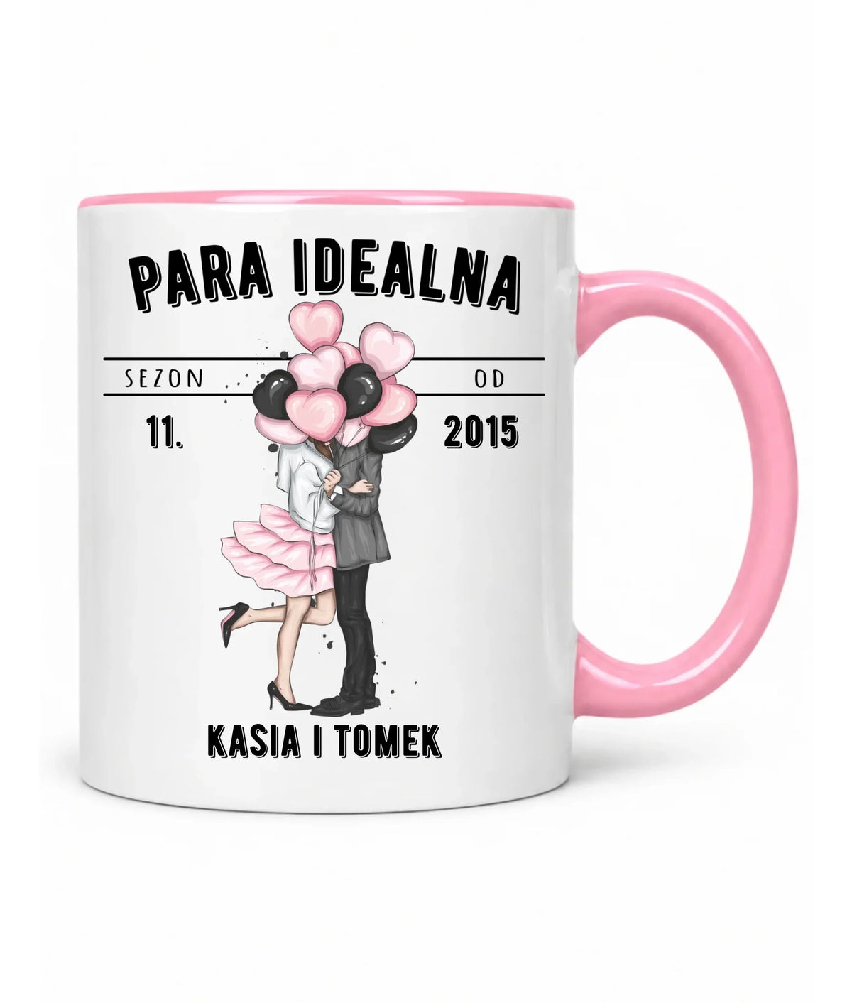 Kubek dla par na rocznicę - Para idealna - personalizowany W11
