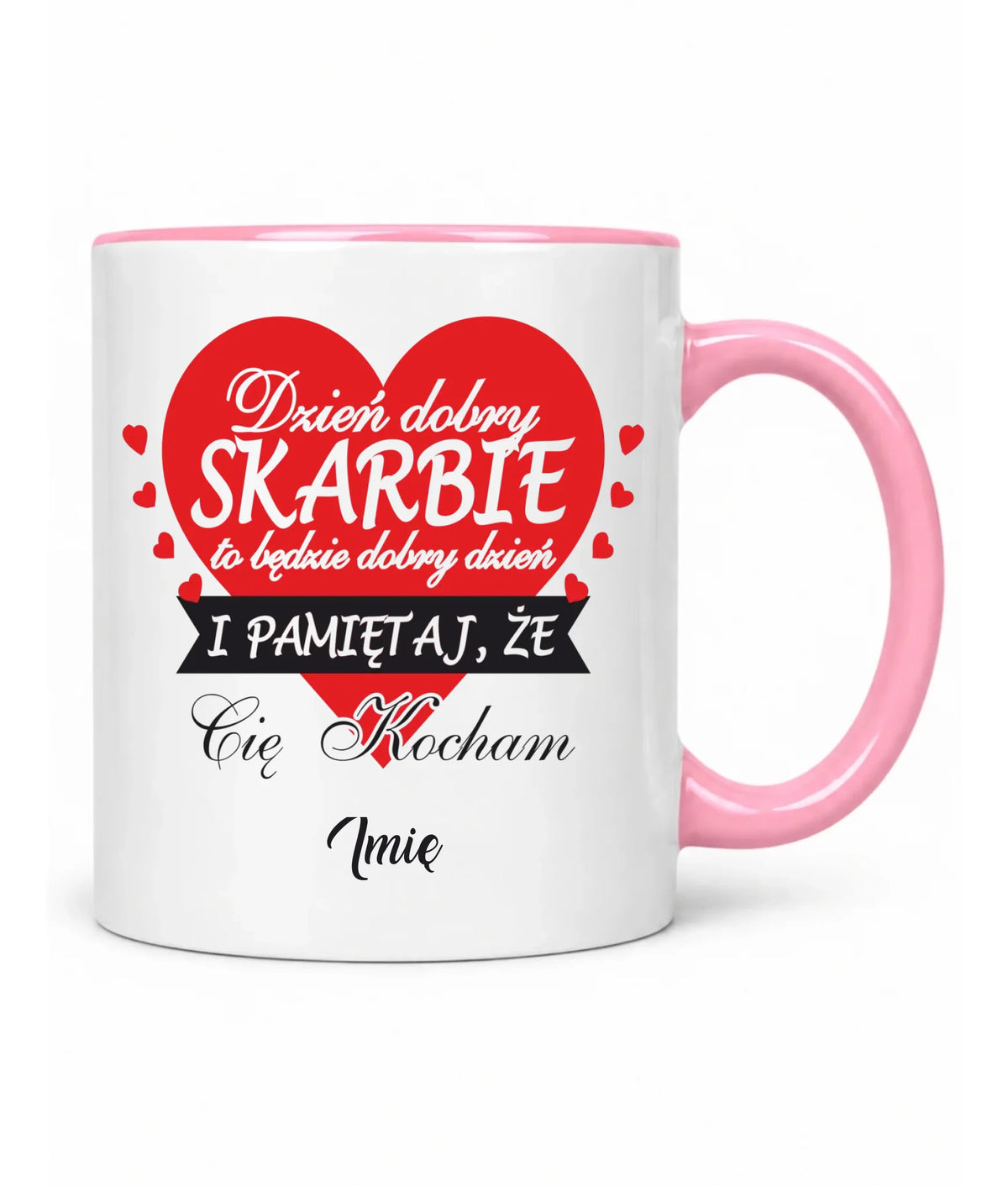 Kubek dla par - Dzień dobry Skarbie - personalizowany W02