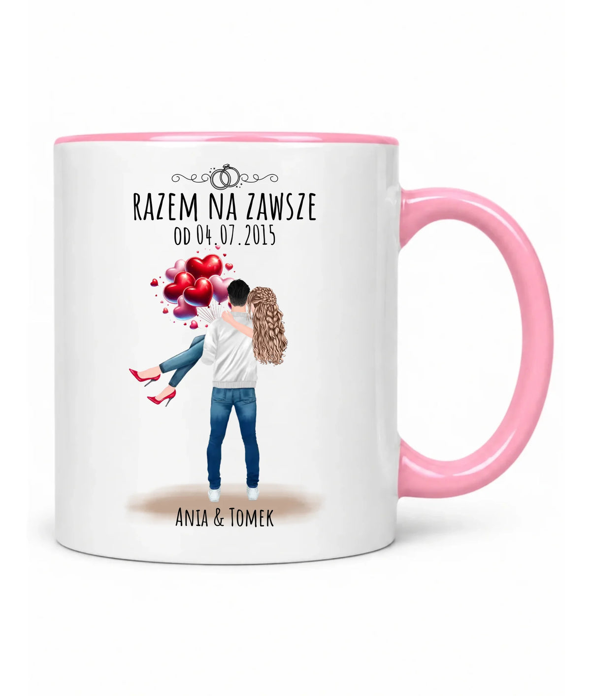 Kubek dla par na rocznicę - Razem na zawsze - personalizowany W14