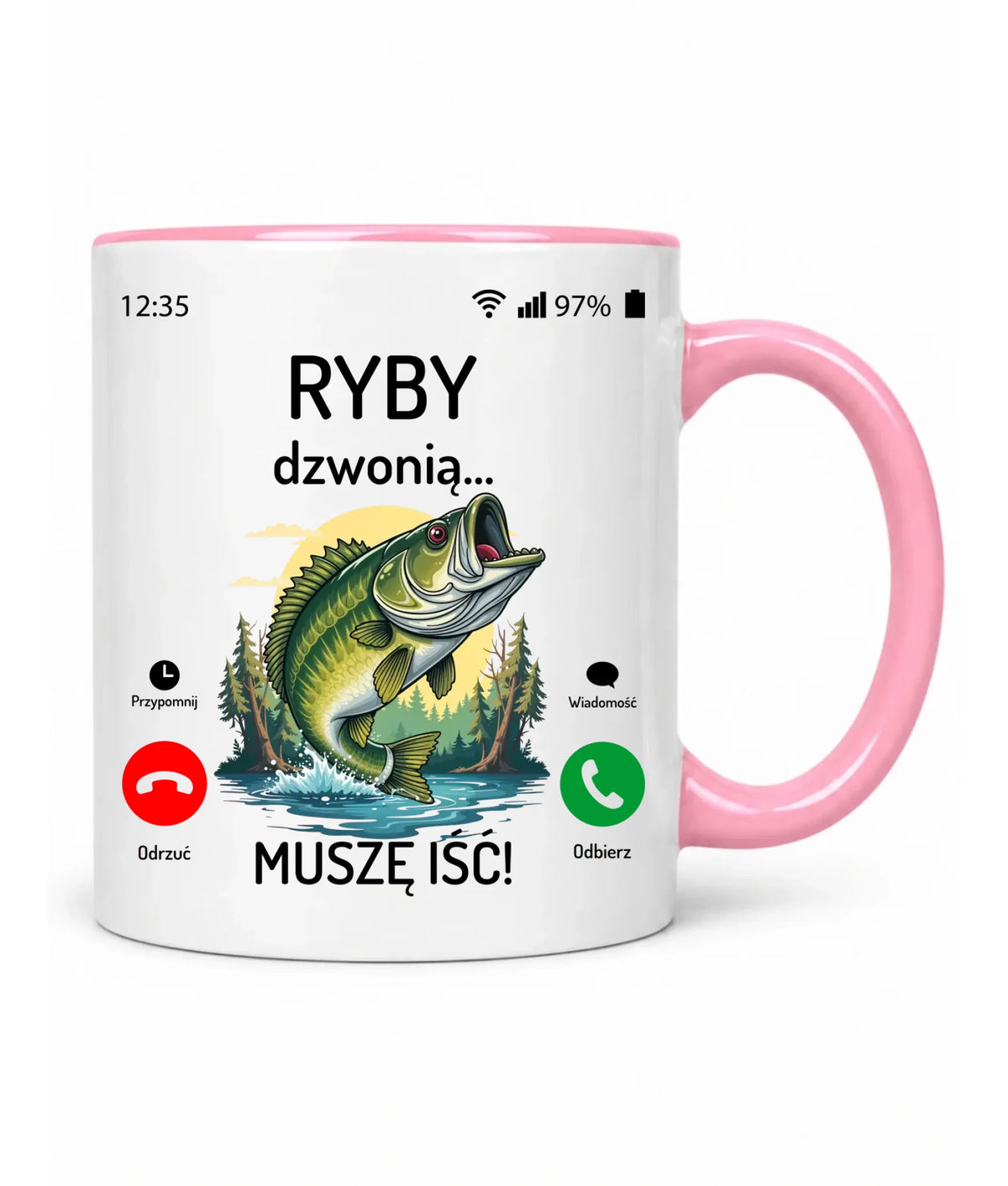 Kubek dla dziadka wędkarza - Ryby dzwonią muszę iść D37