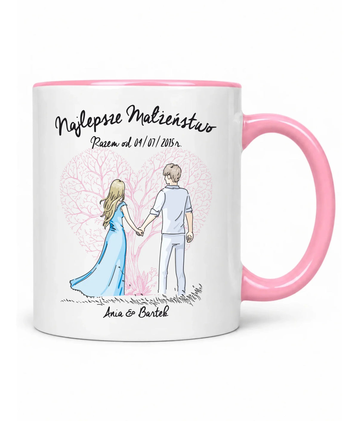 Kubek dla par - Najlepsze małżeństwo - personalizowany W03
