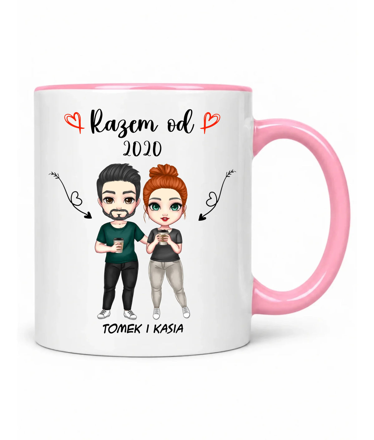 Kubek dla par - Para razem od - personalizowany W01