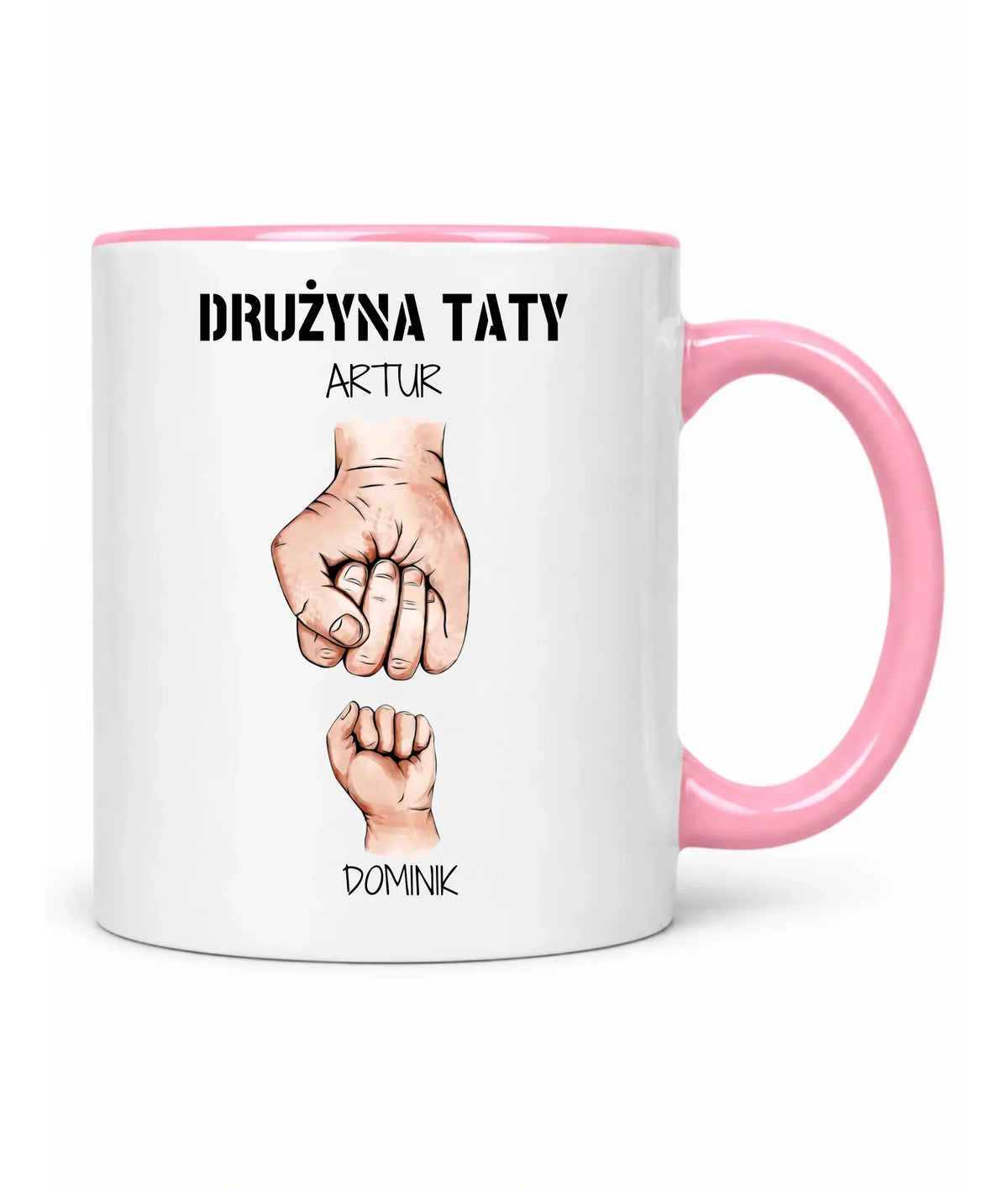 Kubek dla taty - Drużyna taty 1-6 imion dzieci - personalizowany DT01
