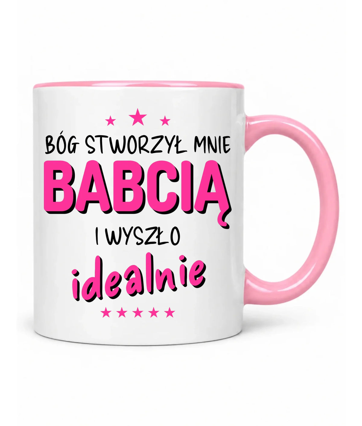 Kubek dla babci - Bóg stworzył mnie babcią i wyszło idealnie B08