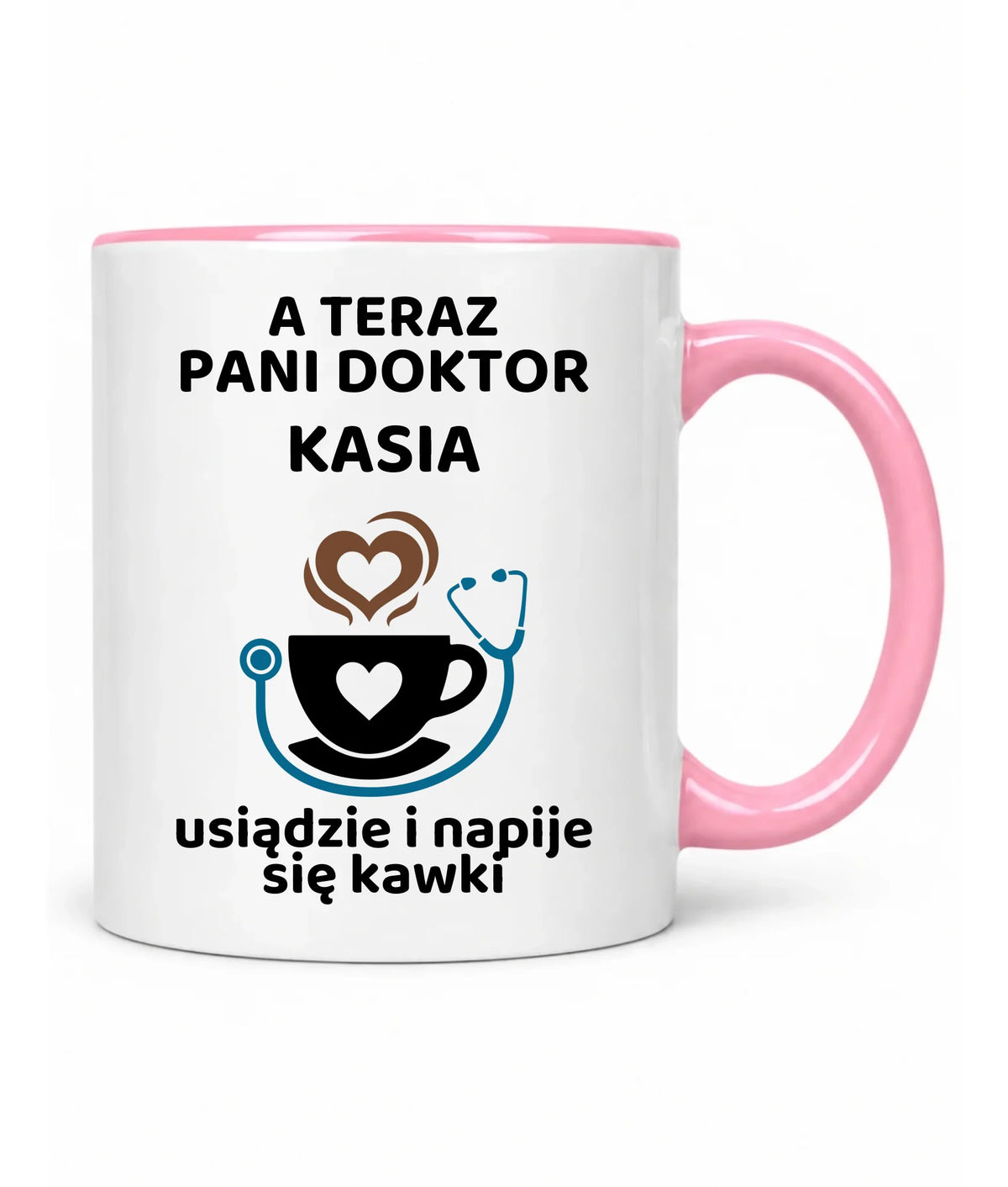 Kubek dla Pani Doktor - Napije się kawki - personalizowany ZL04