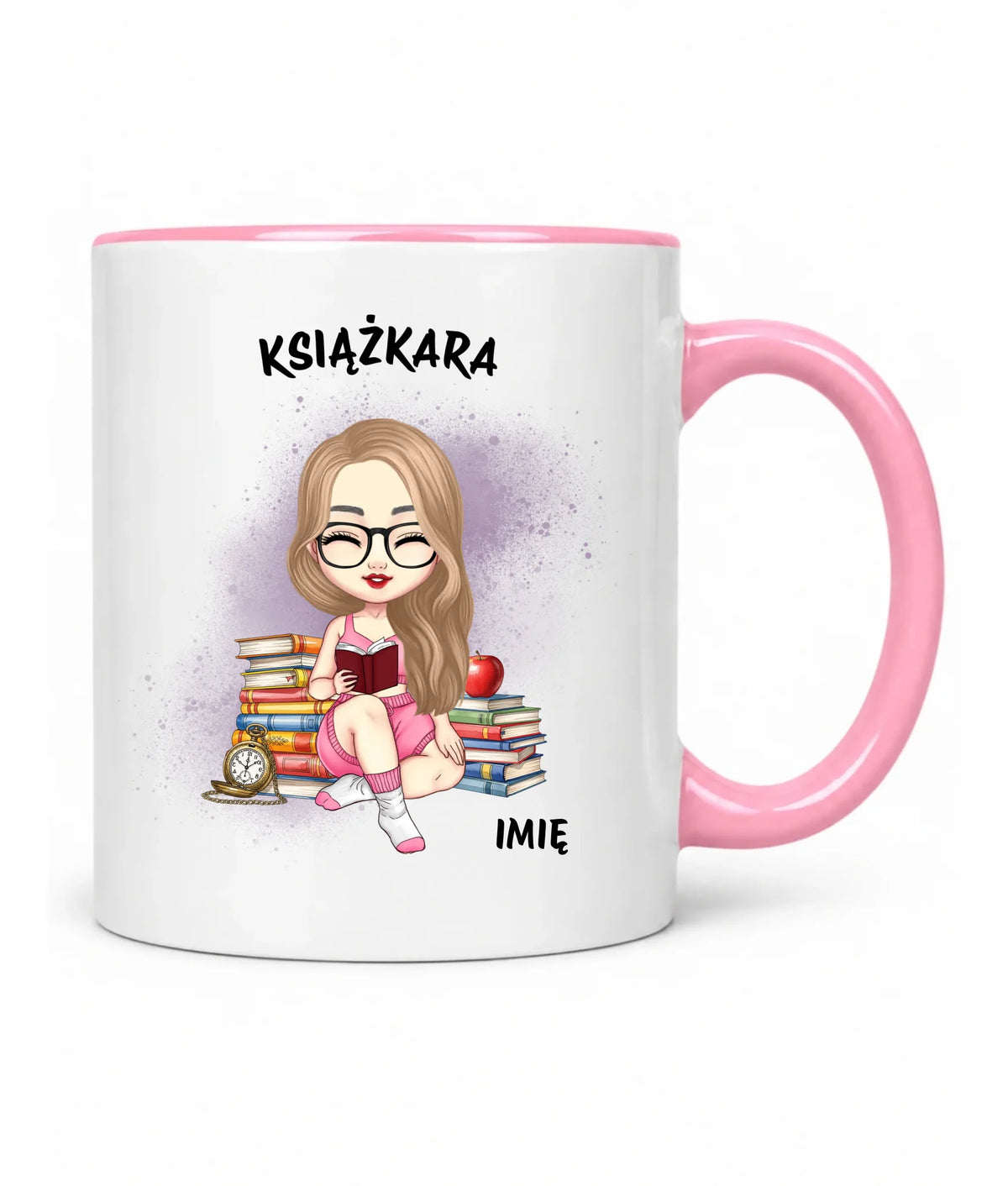 Kubek - Książkara - Prezent dla miłośniczki czytania książek - personalizowany DZ04