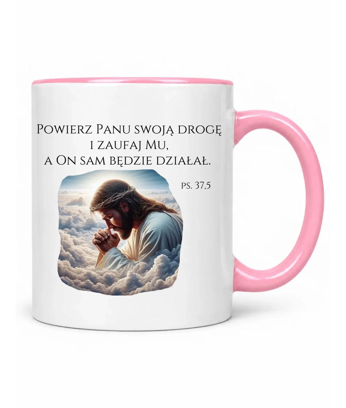 Kubek chrześcijański z Jezusem - Powierz Panu swoją drogę DU06