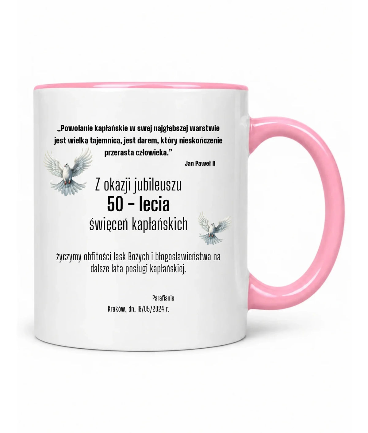 Kubek - Prezent dla księdza na jubileusz kapłaństwa - personalizowany DU04