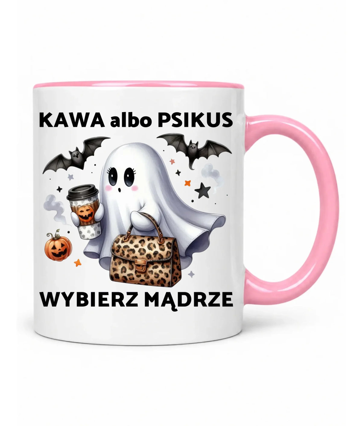 Kubek halloweenowy - Duch - Kawa albo psikus HL07
