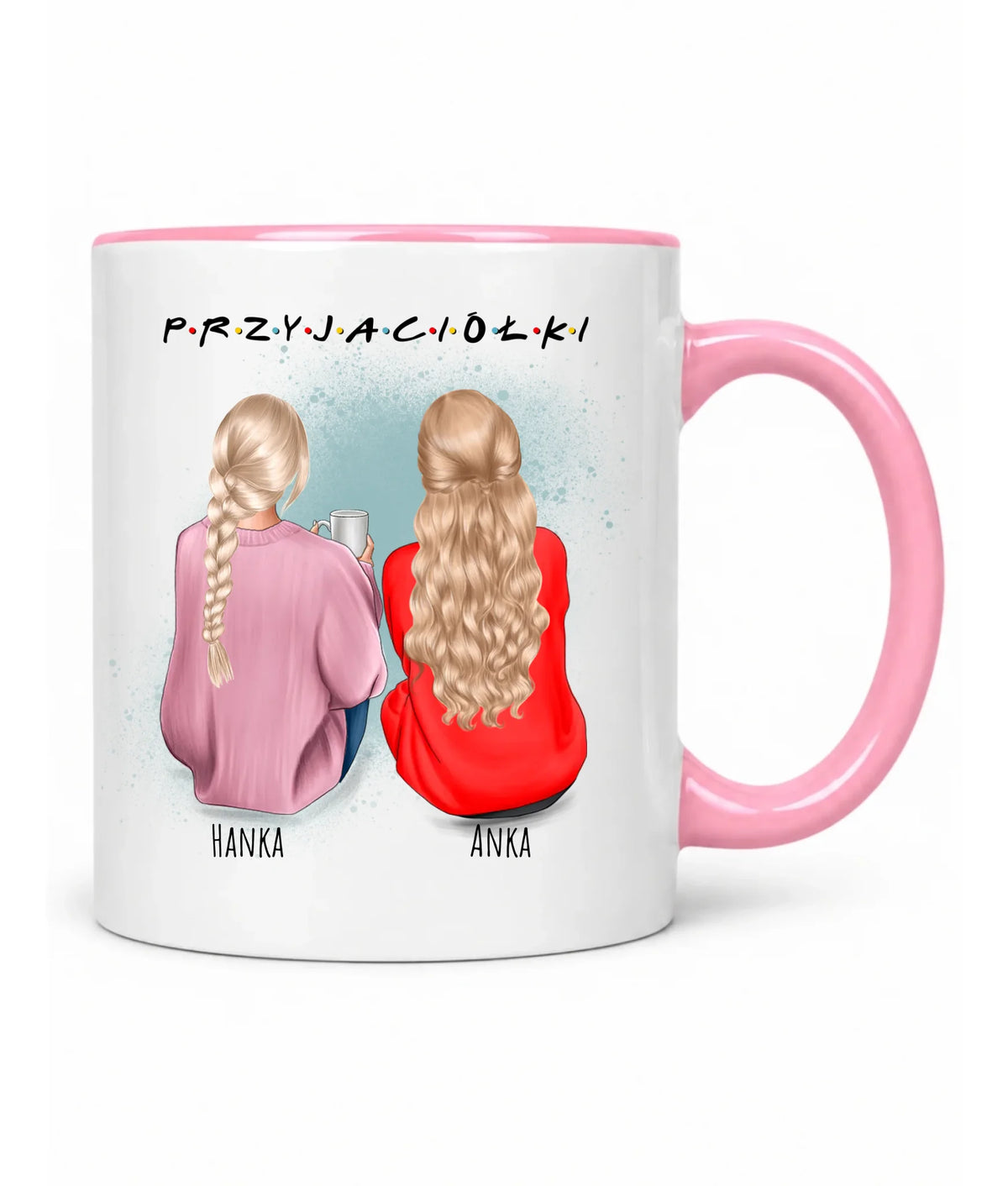 Kubek - prezent dla przyjaciółki - personalizowane postacie 2-4 osoby PR02