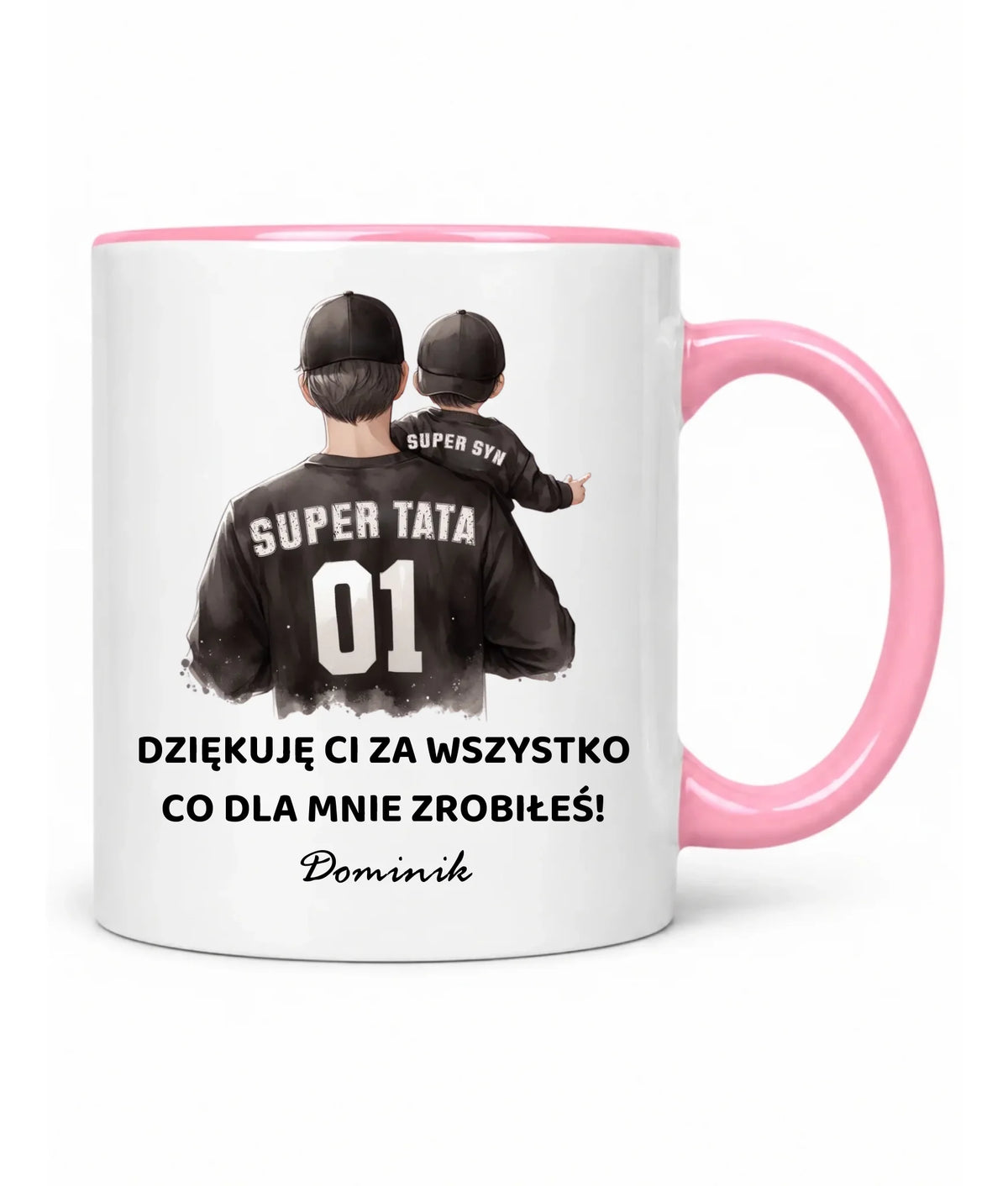 Kubek dla taty od syna - Dziękuję Ci Tato - personalizowany DT14