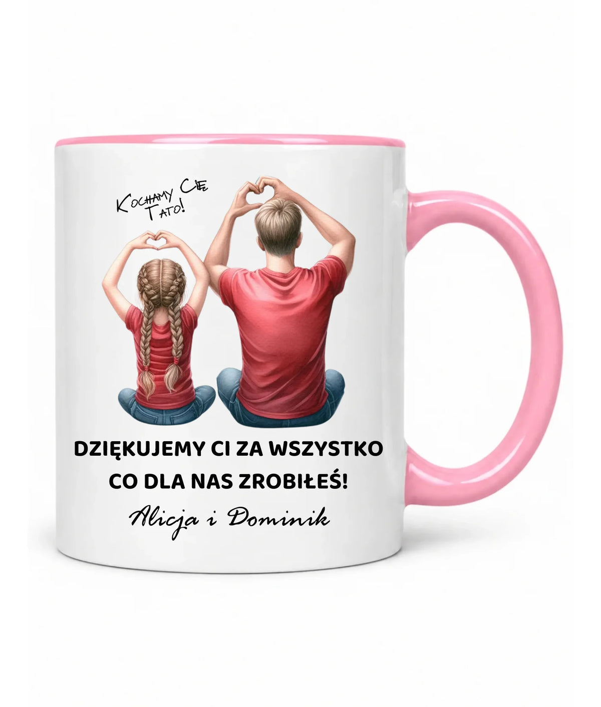 Kubek dla taty od dzieci - Dziękujemy Ci Tato - personalizowany DT14