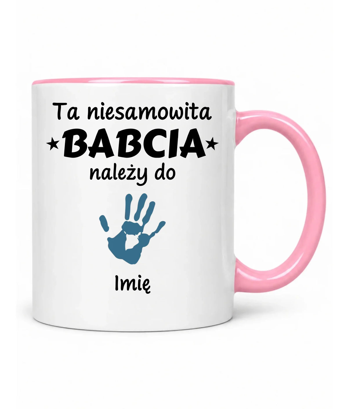 Kubek dla babci – Babcia należy do wnuków 1–6 imion – personalizowany B33