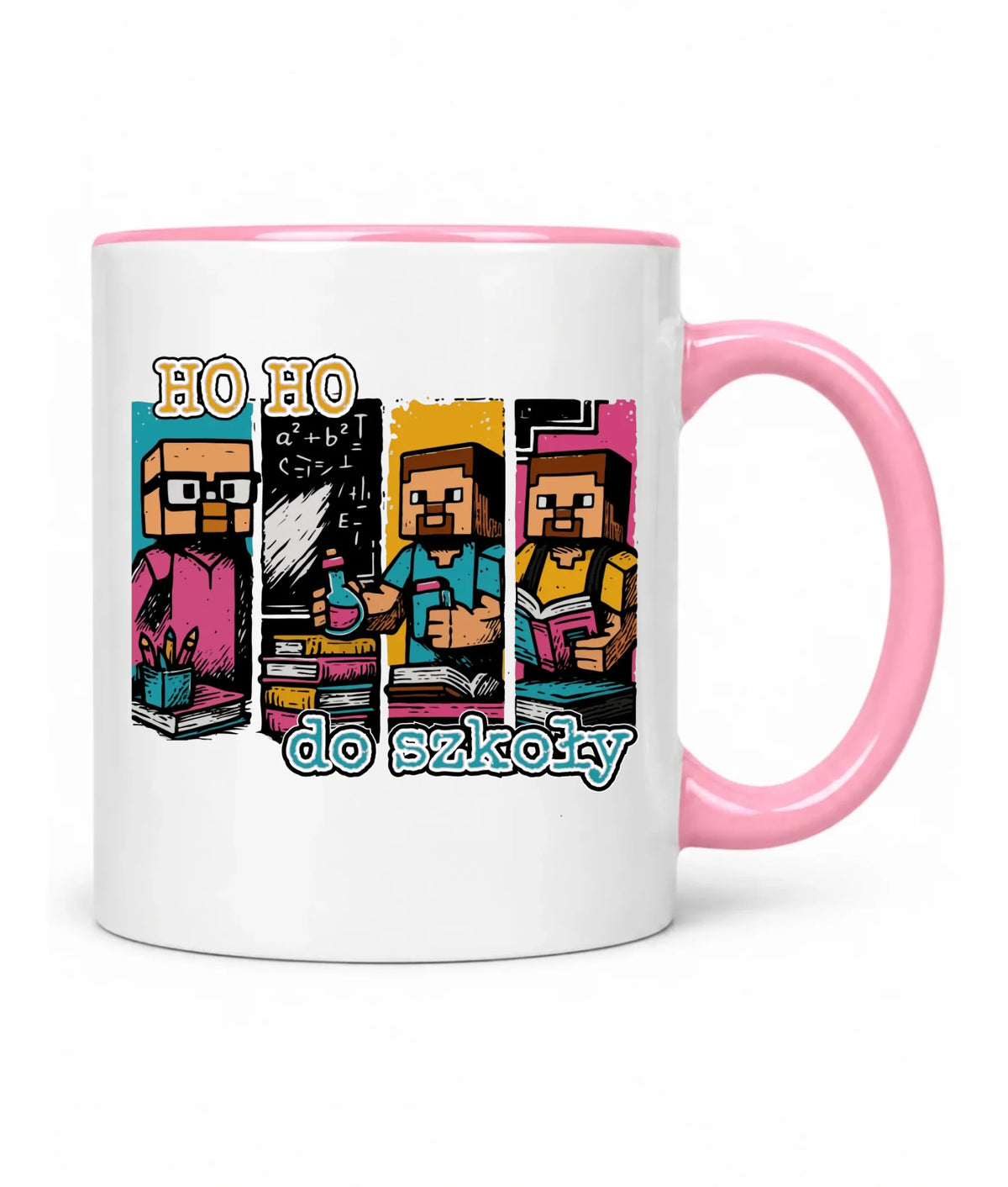 Kubek w stylu Minecraft Ho ho do szkoły SZ03