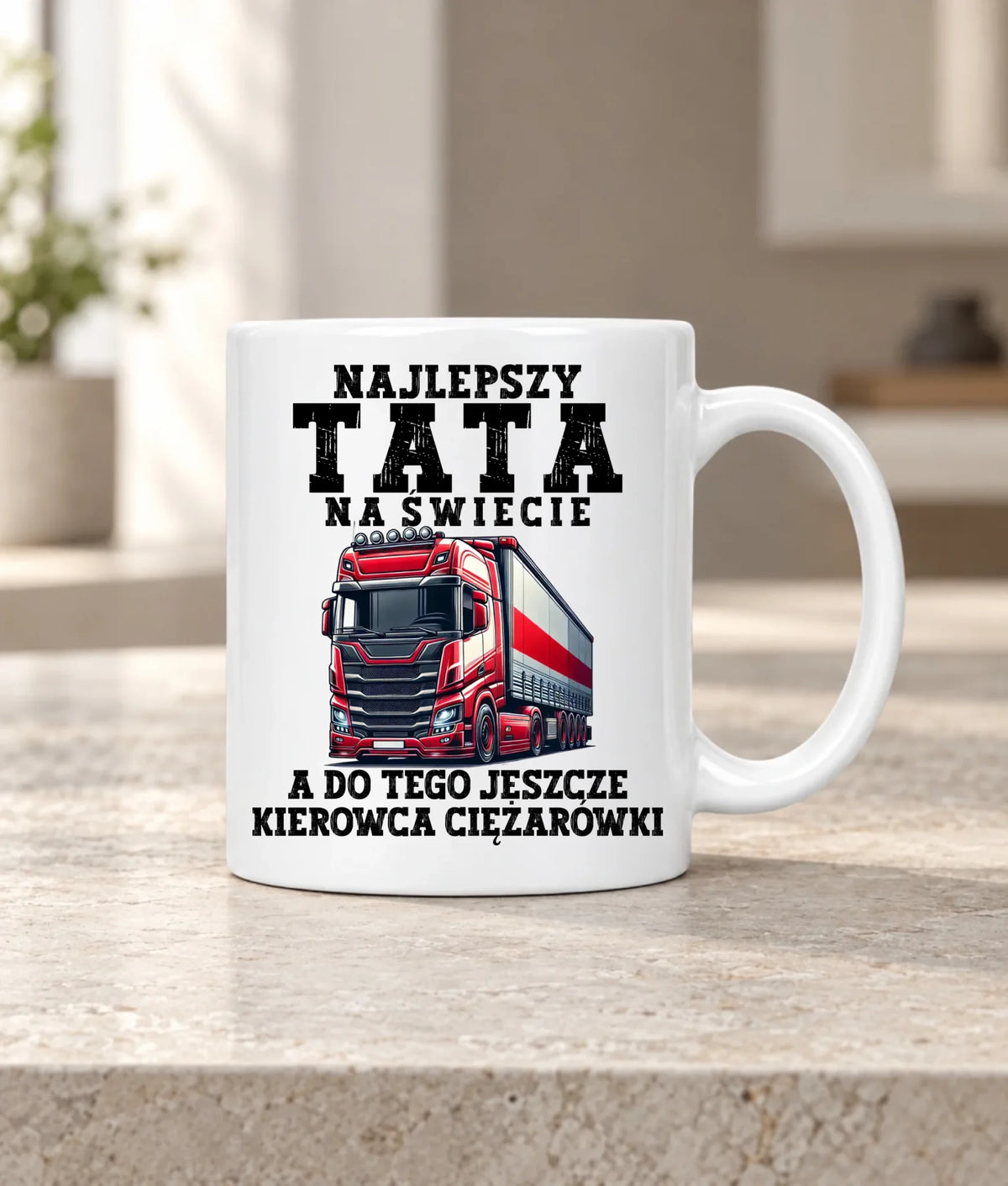 Kubek dla taty - Najlepszy tata, a do tego kierowca ciężarówki DT84