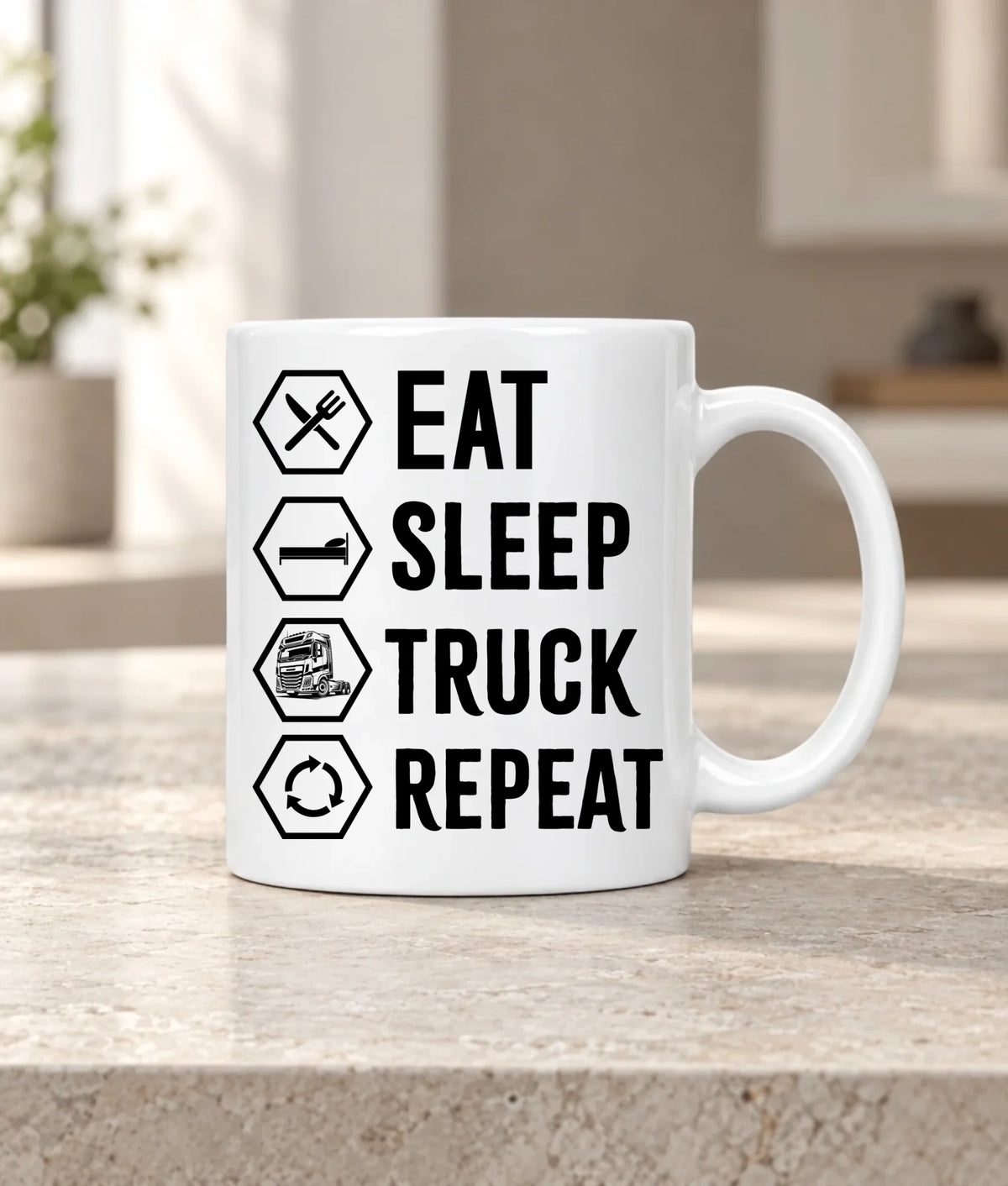 Kubek dla kierowcy ciężarówki - Eat Sleep Truck Repeat ZKT05