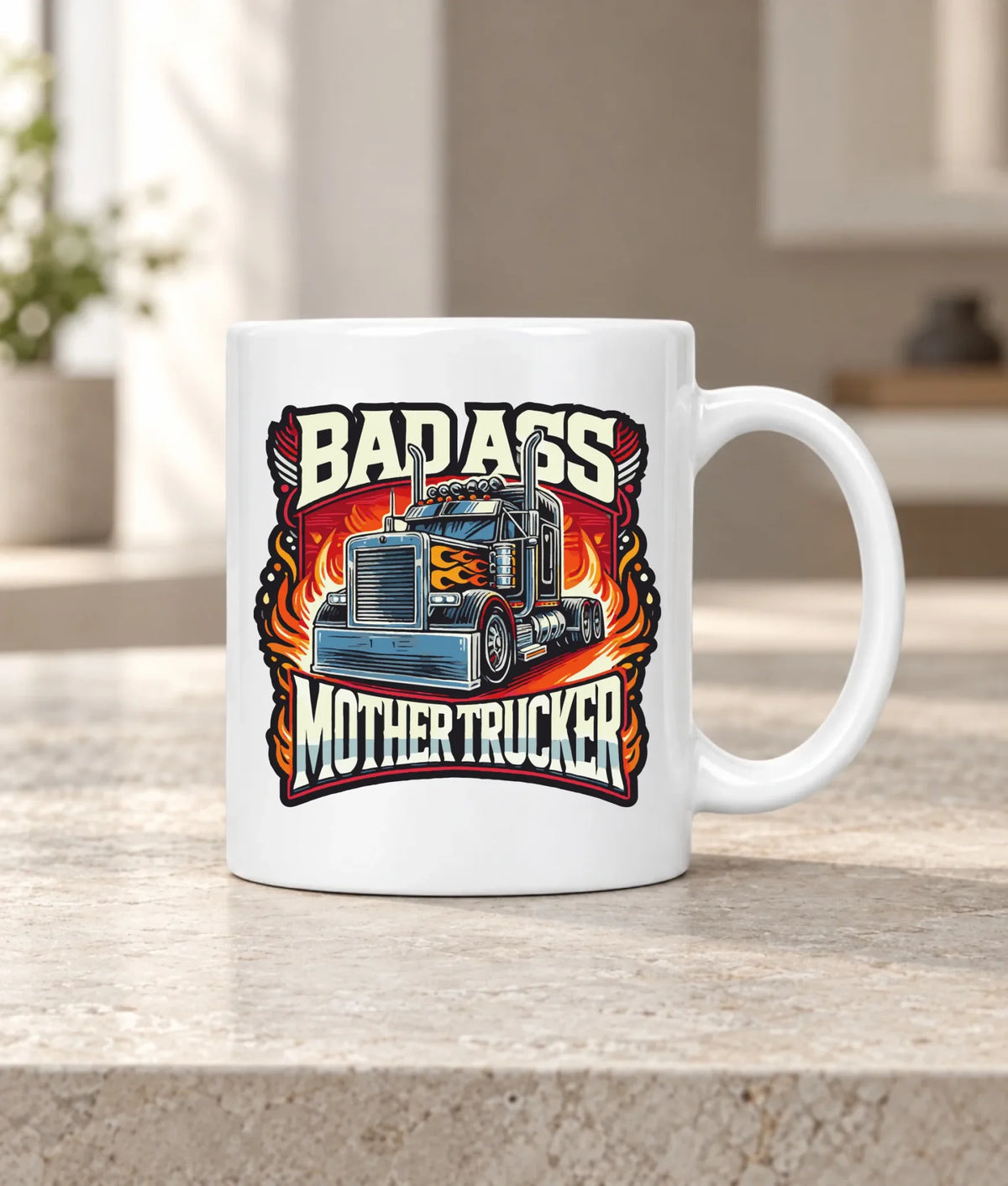 Kubek dla kierowcy tira - Badass Mother Trucker ZKT04
