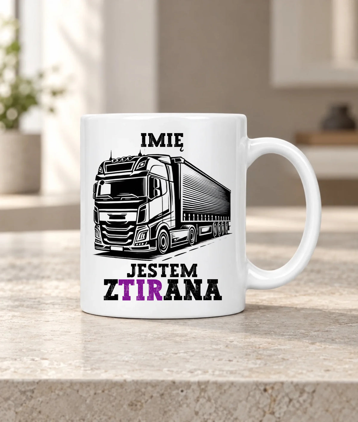 Kubek dla kierowcy ciężarówki - Jestem zTIRana - personalizowany ZKT02
