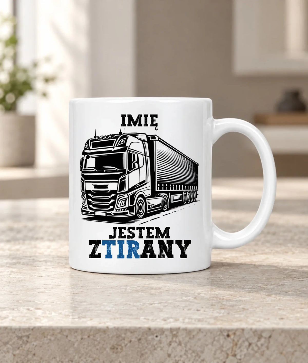 Kubek dla kierowcy ciężarówki - Jestem zTIRany - personalizowany ZKT01