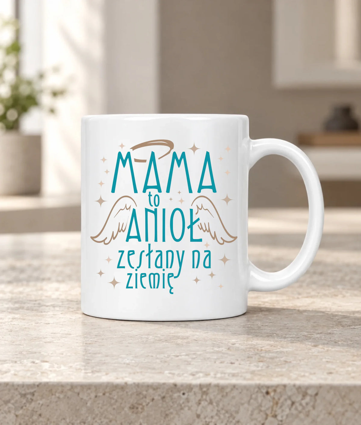 Kubek dla mamy - Mama to anioł zesłany na ziemię DM30