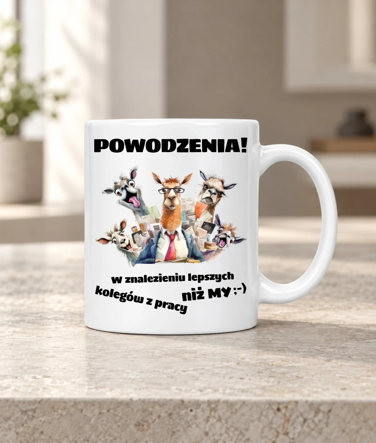 Kubek na odejście z pracy - Powodzenia w znalezieniu lepszych kolegów