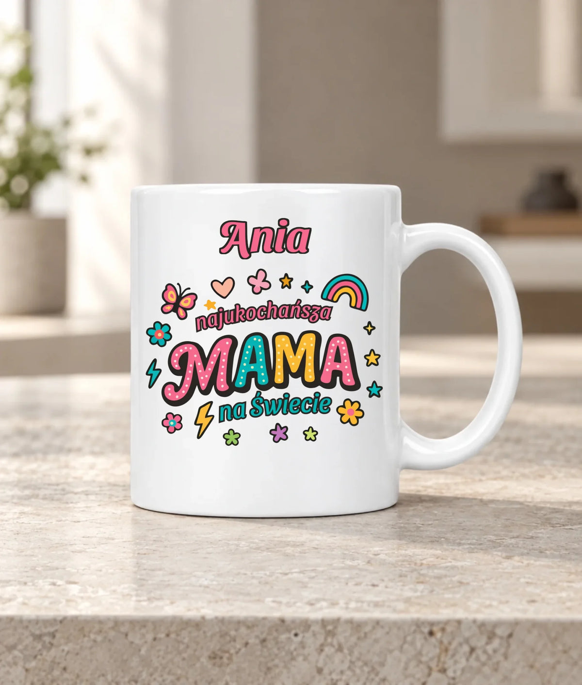 Kubek dla mamy - Najukochańsza mama na Świecie - personalizowany DM03